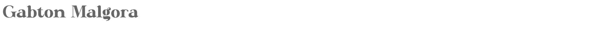 Sample characters Gabton Malgora Font